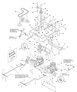 Carrier And Transmission Group Diagram and Parts List for 2690429-107277740-ZT7000 2005 Briggs and Stratton Lawn Tractor Accessories